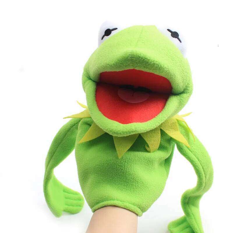 Anime Kermit The Funny Kawaii Doll Hand Puppet Schoolbag Frog Cute Plush Toy Ventriloquist Performance Props For Baby Y260128