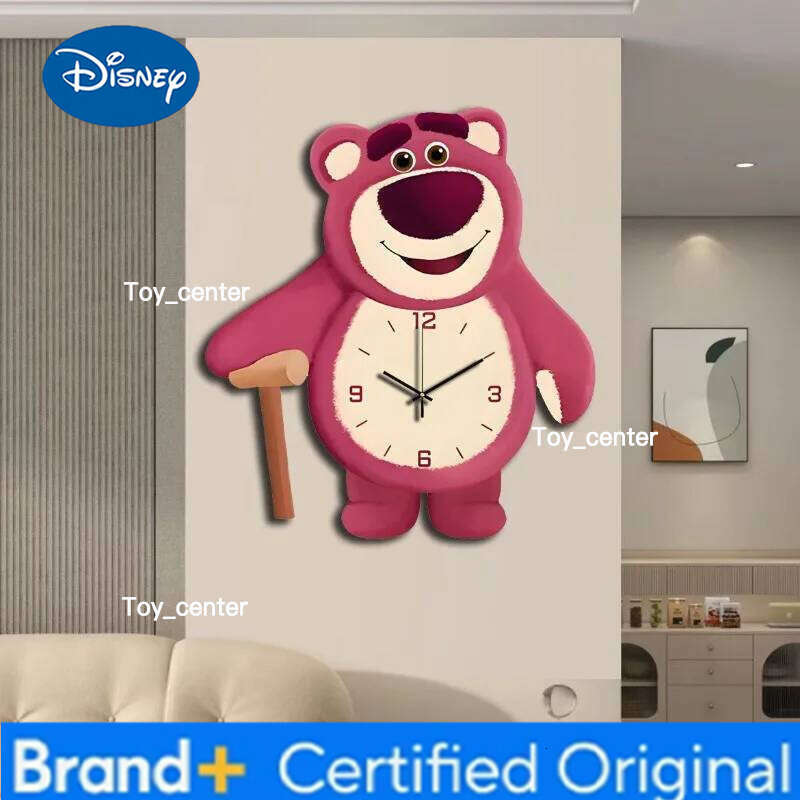 Disney Toy Story Lotso living room, bedroom, simple, modern, cute, creative, cartoon shape, fashionable decoration, wall clock H260128