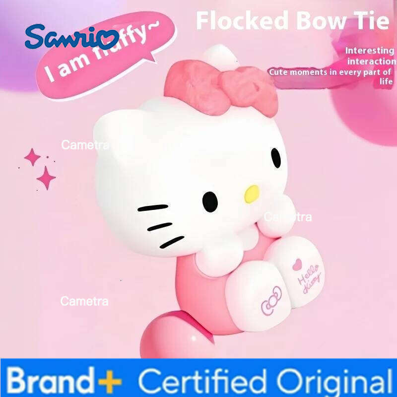 Sanrio New Kt Cat Touch Night Light Kawaii Bedside Lamp Cute Anime Decoration For Girls Room Gift With Soft Glow H260128
