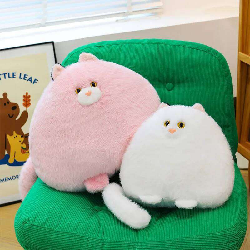 1pc 35cm/13.77in Cute fat plush toy nave doll children girl soothing cat gift Y260128