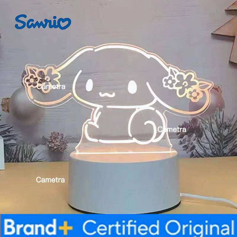 Sanrio Hello Kitty Cinnamoroll cartoon bedside decoration night light bestie new creative birthday gift for girls student dormitory bed H260128