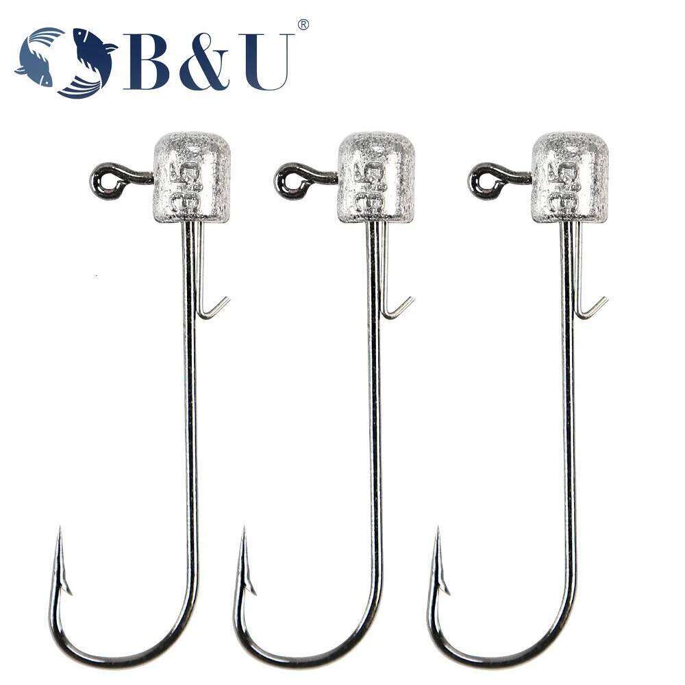 B&U Ned Rig Hooks Mushroom Head Fishhook For Soft Bait Worm Fishing Z260128