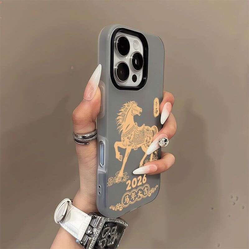 Year of the Auspicious Golden Horse for Apple 17 Pro Max iPhone 15 Creative 14 Internet Celebrity 13 Soft Case S260128