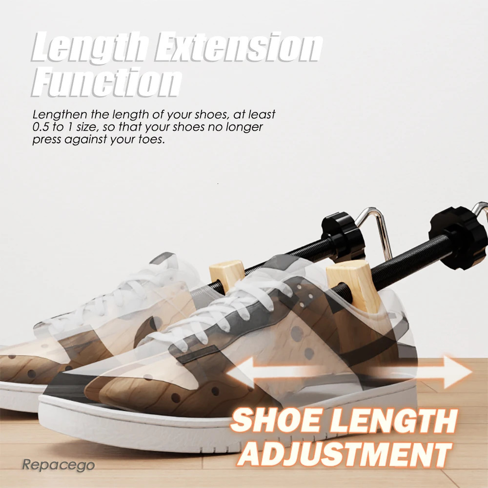 Repacego 12 Pc Wooden Shoe Trees Adjustable Stretcher Expander Men Women Unisex Length Width shoes Extender Keeper Heels 260127