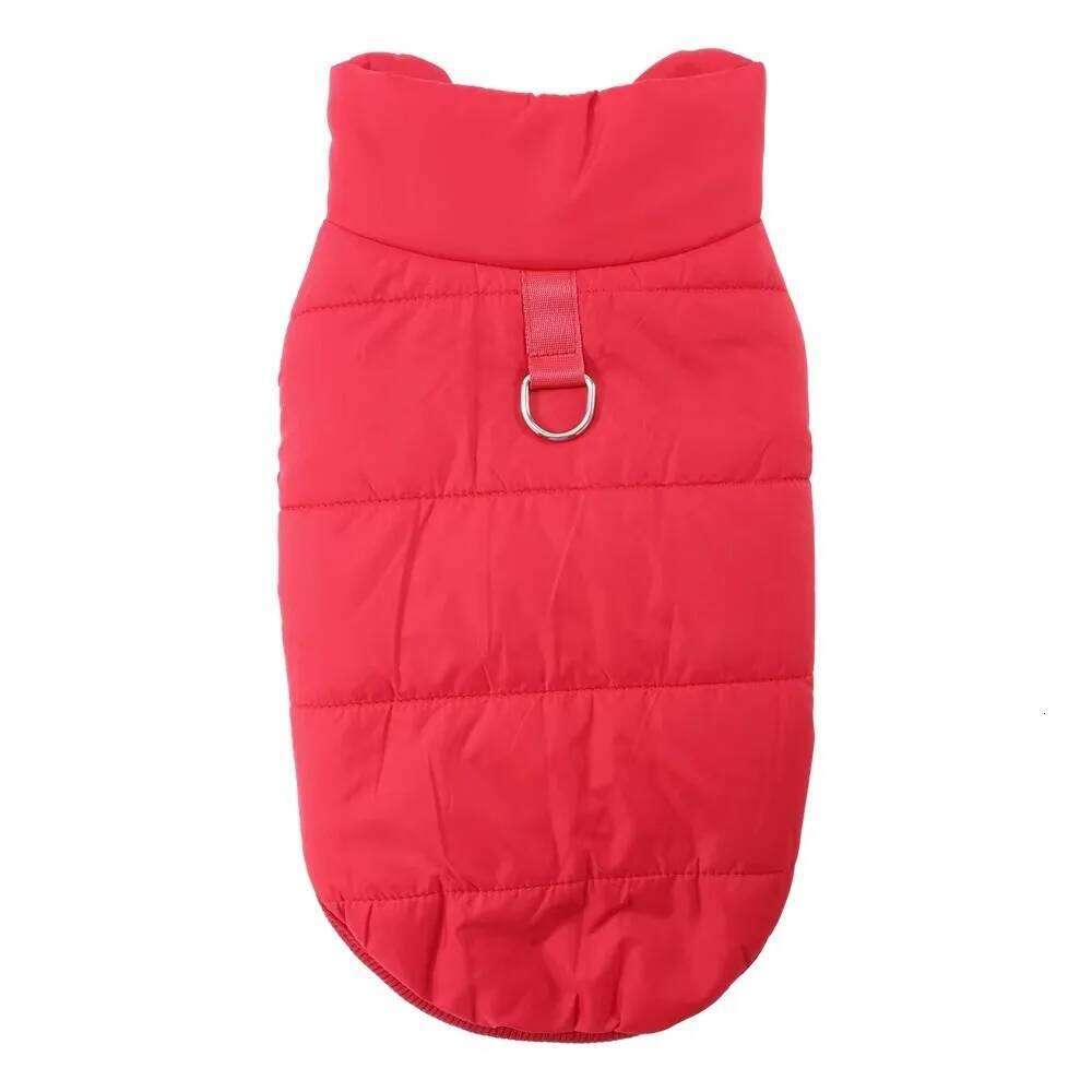 Pet Clothes Waterproof Winter Coat Fleece Thickened Cotton Jacket with D Shape Ring Warm Dog Vest Small Medium Dogs XJ260127