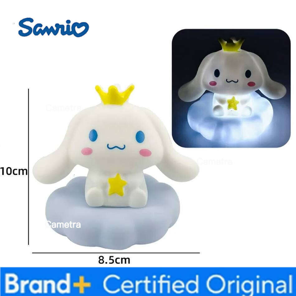 Sanrio Hello Kitty Kuromi Cinnamoroll Night Light Glowing Toy Bedside Lamp Anime Kawaii Cute Children Kid Present Gifts H260128