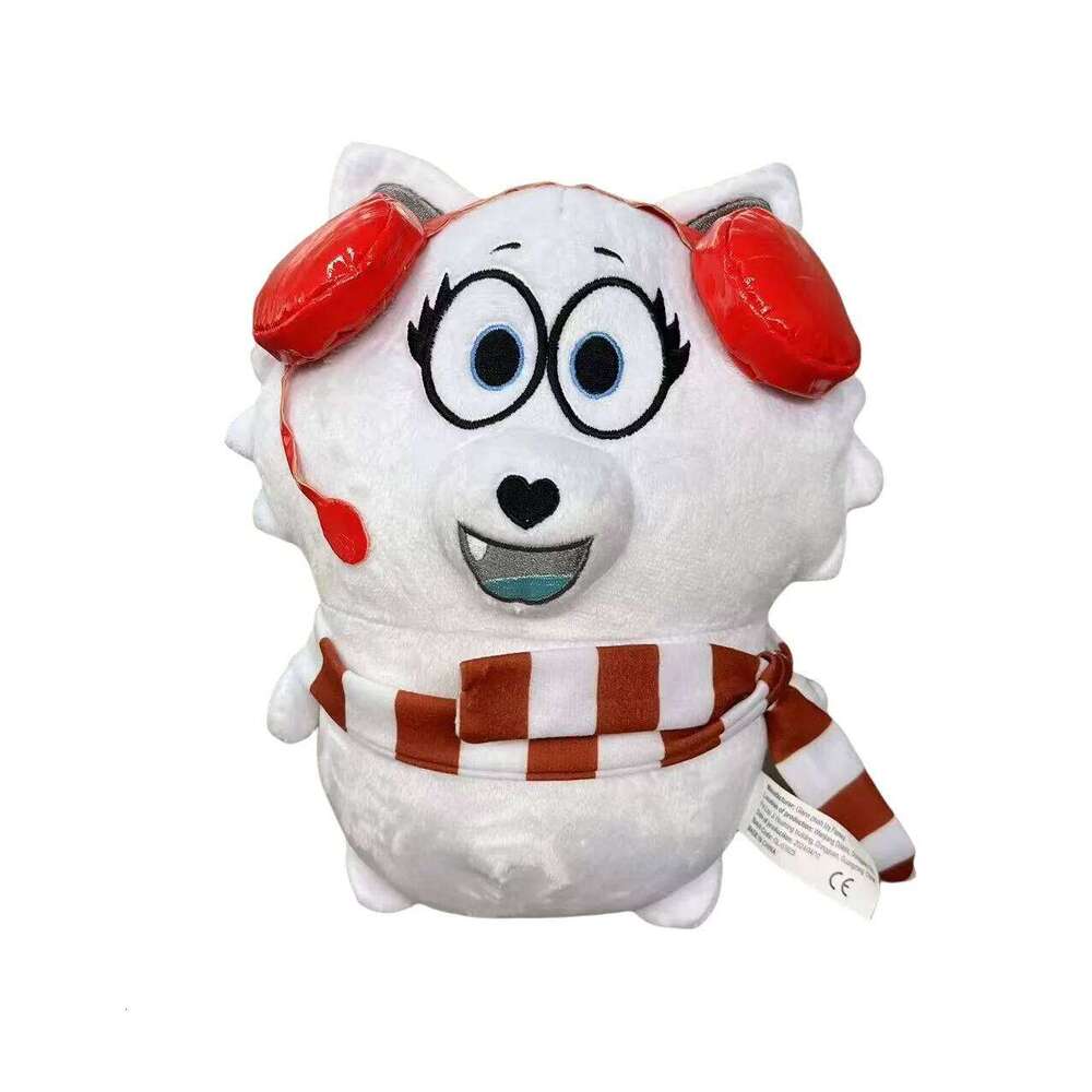 New Tylerred Snowii Snuggle Bundle Plush Toys Singer Puppy Wearing Headphones Yellow And White Dog Stuffed Doll Toy Gifts Y260128