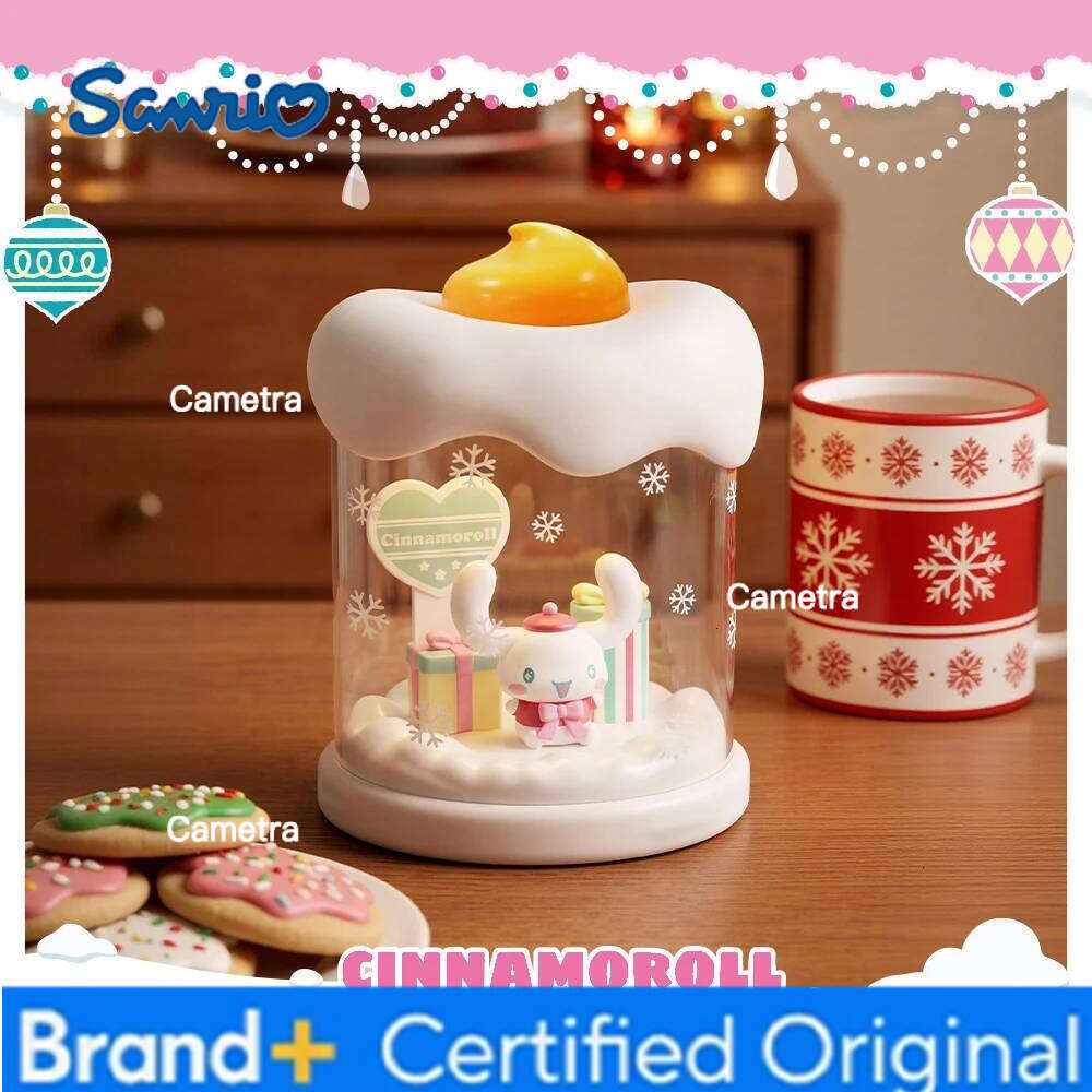 Sanrio Genuine Night Light Winter candles Luminous ornament Table Decor Home Display Holiday Gift For Kids Couples Cozy H26012811