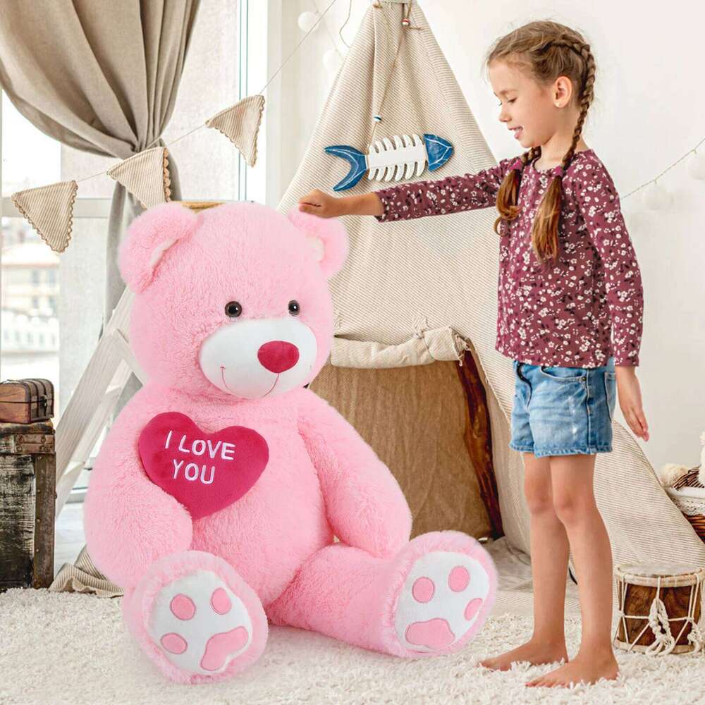 MaoGoLan Big with I Love You Red Heart, 36" Cuddly Large Teddy Bear Gift for Kids,Boyfriend,Girlfriend.Wife Y260128