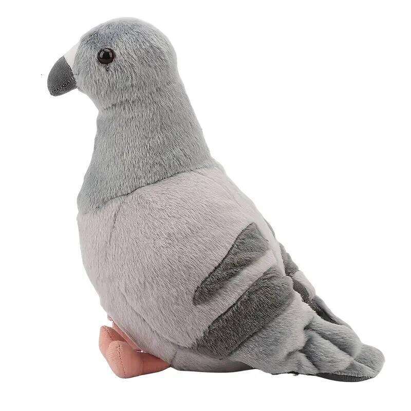 Kawaii Simulated Gray Pigeon Toy Cute Soft Stuffed Animals Plush Dove Bird Doll Birthday Halloween Gift Bing Bong for Kids Y260128