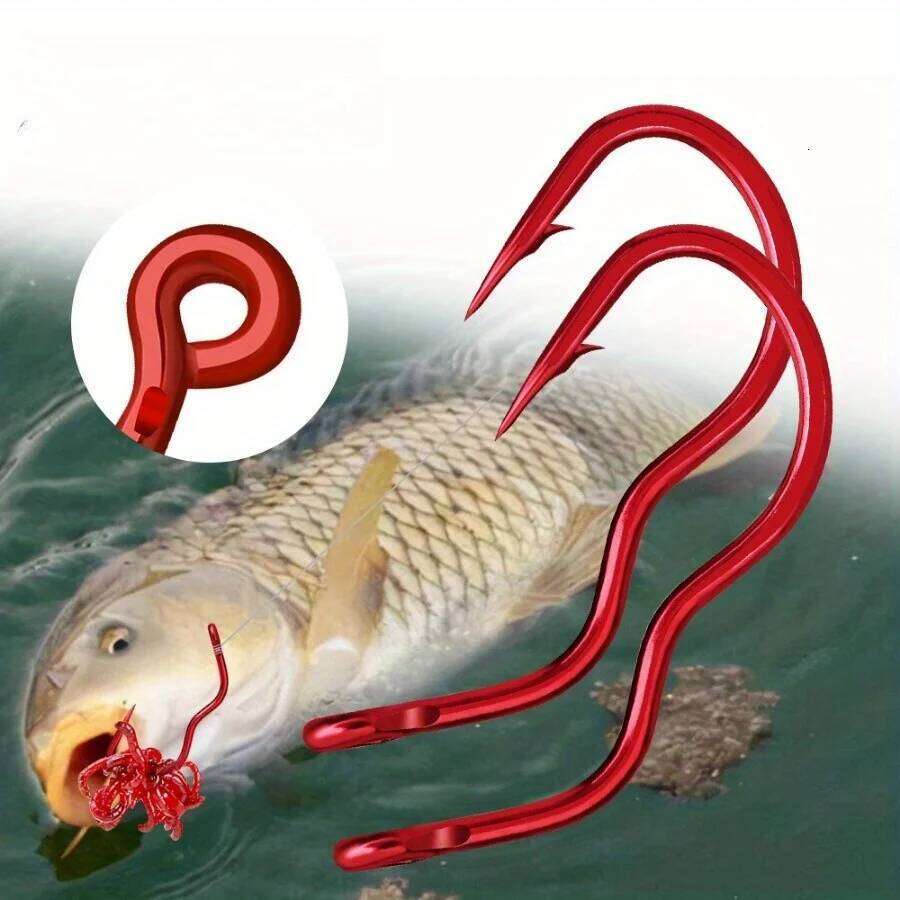 12pcs High Carbon Steel Jig Worm Hooks Fish Hook Saltwater Fishhook Carp Fishing Accessories Pesca Z260128