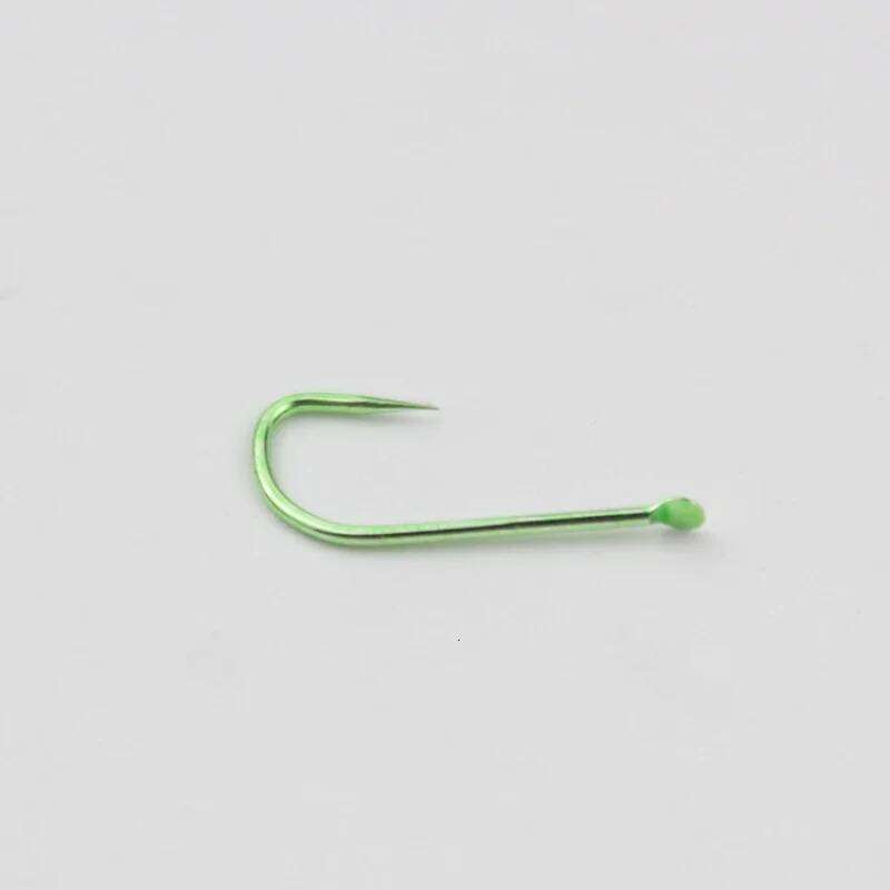 100pcs Fishing Hook 1#-8# Barbed Nobarb Fishhook Tiny Blue Green Pink Fishhooks Uncircle No Ring Carp Hooks Tackle Flat Body Z260128