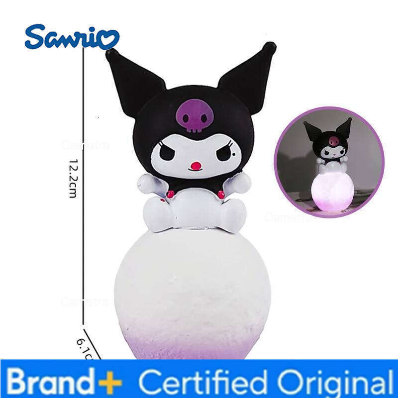 Sanrio Anime Hello Kitty Kuromi Cinnamoroll Melody Night Glowing Children Toy Bedside Lamp Kawaii Birthday Light Ball Gift H260128