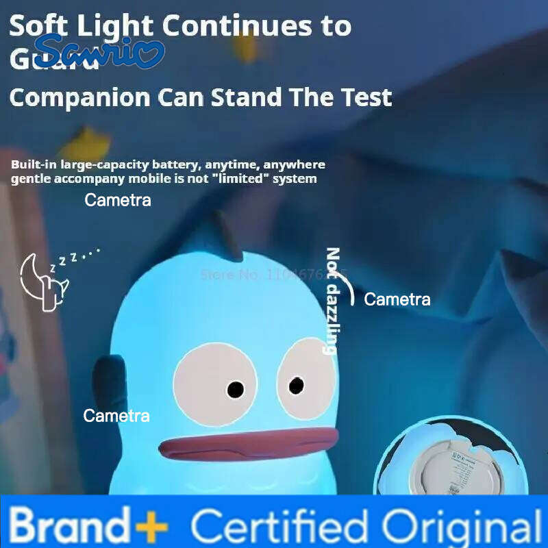 Sanrio New Character Pat-Light For Girl'S Birthday Gifts Mermaid Hangyodon Night Lamp Anime Figurines Decor Toys H260128