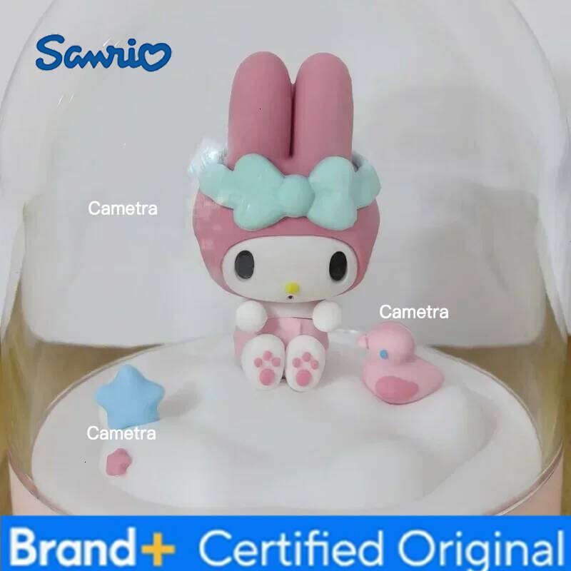 Sanrio Cute Luminous Decor Desktop Model Ornaments Kuromi Cinnamoroll Small Night Light Children's Birthday Gift Toy H260128
