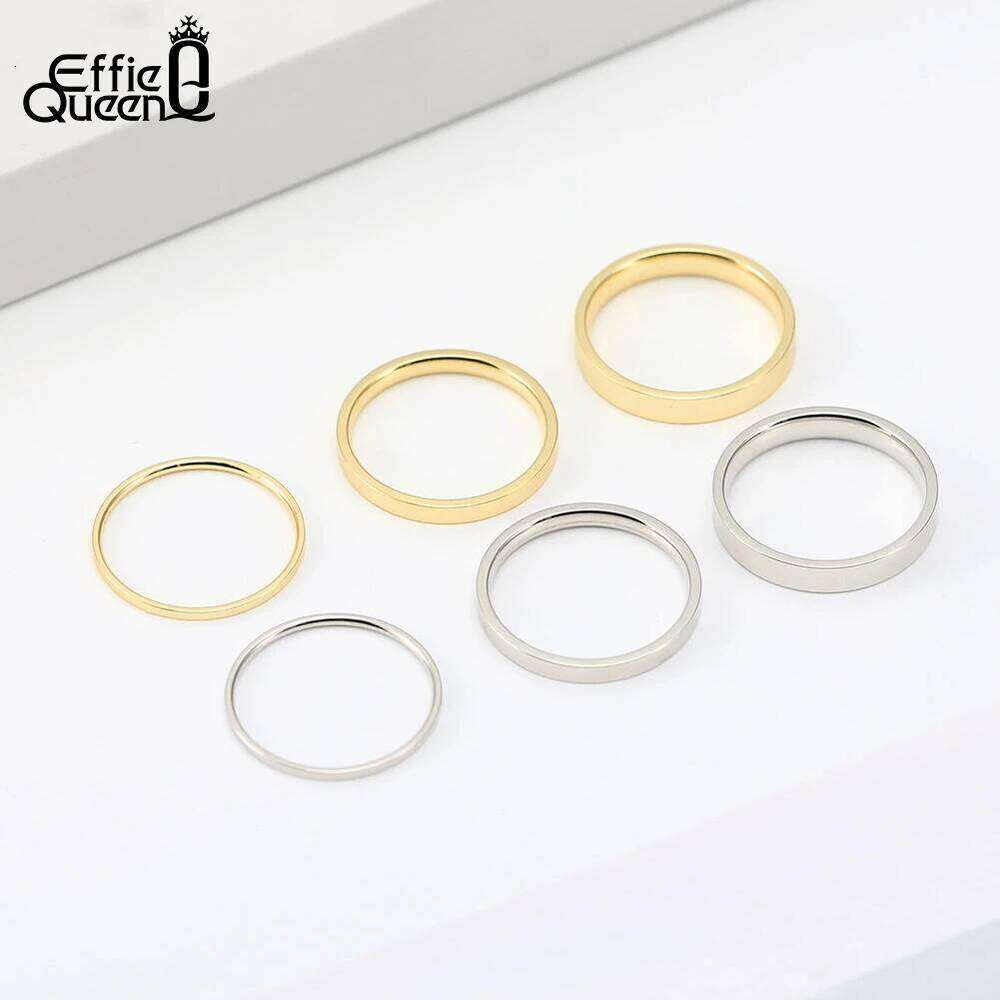 Effie Queen Fashion 925 Sterling Silver Ring Perfect Polished Simple Design Unisex Propose Wedding Jewelry Gift APR33 XJ260127