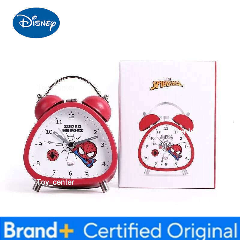 Disney Mickey Minnie Kids Alarm Cute Cartoon Personality Creative Student Metal Silent Luminous Clock holiday gift H260128