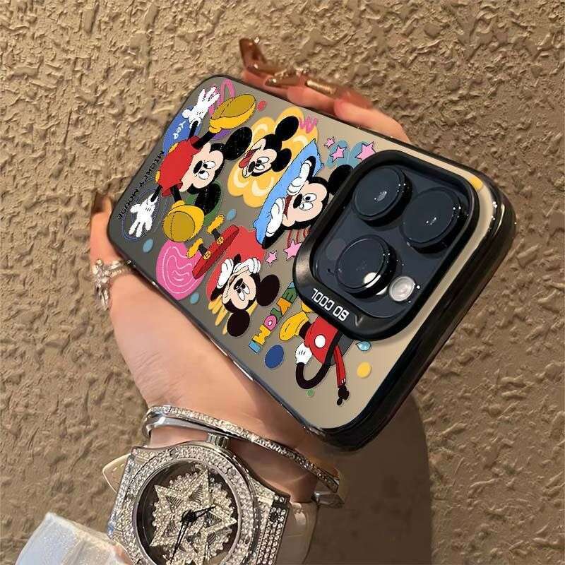Mickey Compatible with Apple 16 Phone Case iPhone 15/14 Max New 17 Pro Colorful Silver High-end Feel S260128