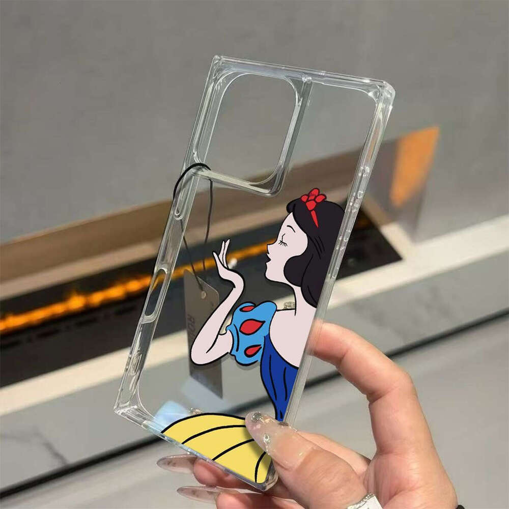 Ice Crystal Square Four-Corner Lanyard Magnetic Style Compatible with 16 Pro Max Apple Transparent Fashion Phone Case S260128