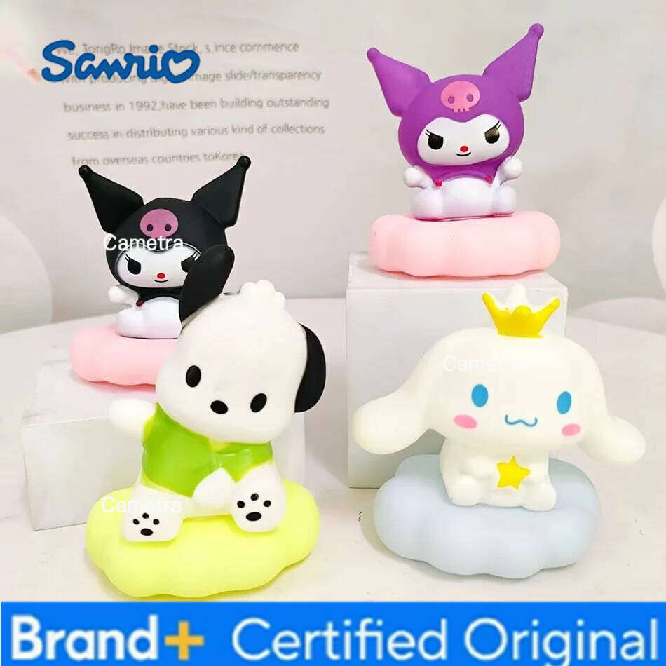 Sanrio In stock Kawaii s Night Enamel Cloud Cartoon Kuromi Cinnamoroll Pochacco Small Table Light Illuminating Decoration H260128