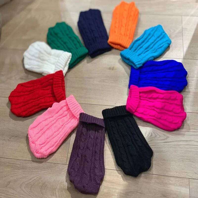 Winter Knitted Clothes For Small Medium Dogs Chihuahua Puppy Pet Yorkshire Pure Dog Sweater Ropa Perro XJ260127