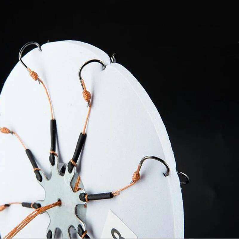 2Pcs/lot Fishing Flap Explosion String Hook Prevent Winding Line with Hose 12 Carbon Steel Hooks Carp Fishhook Z260128