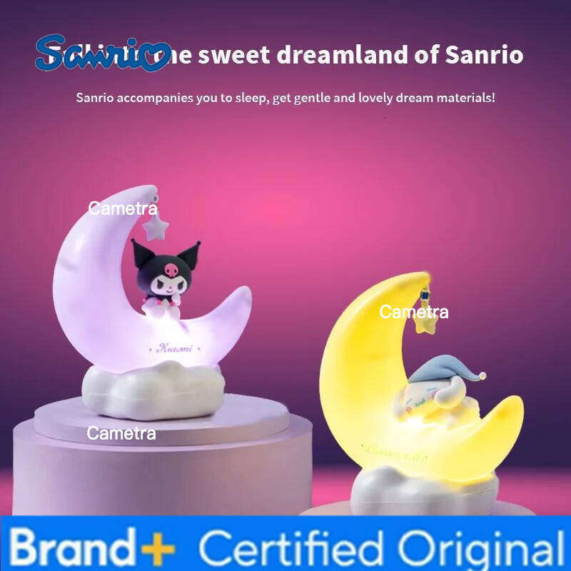 Sanrio MINISO Nightlight Anime Kuromi/Melody Moonbud Sweet Sleep Bedlight Decoration Desk Lamp Kawaii Christmas Gift H260128