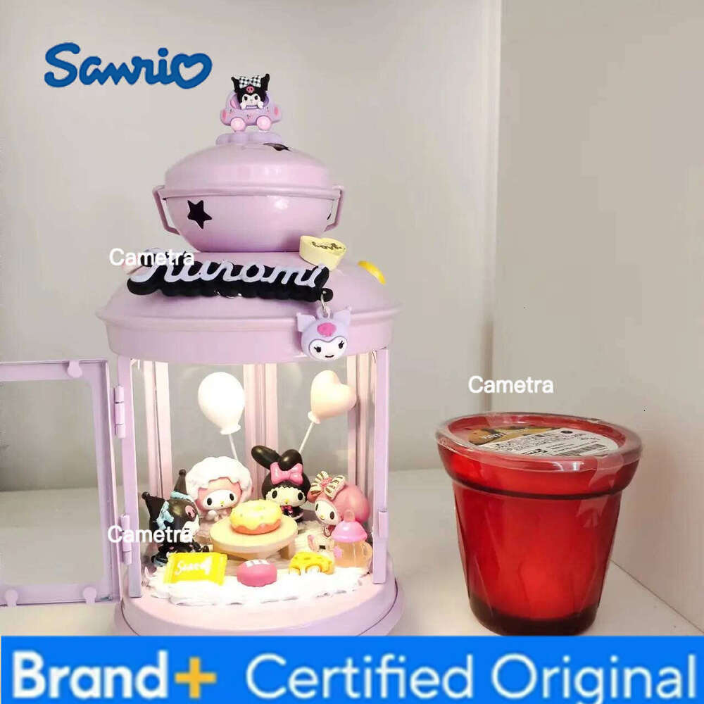 Sanrio Anime Figure Diy Handmade Nightlight Hello Kitty Kuromi My Melody Cinnamoroll Mini Table Night Lamp Desk Decorative H260128