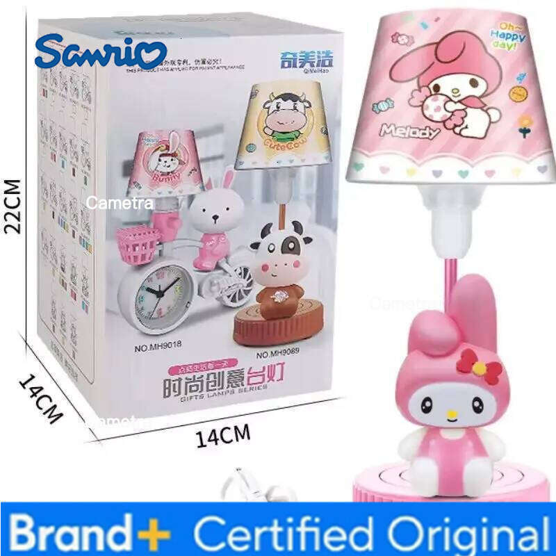 Sanrio Hello Kitty Kawaii Bedside Lamp Kuromi Cinnamorol Anime Student Plug In Charge Night Light Girls Cartoon Christmas Gifts H2601281