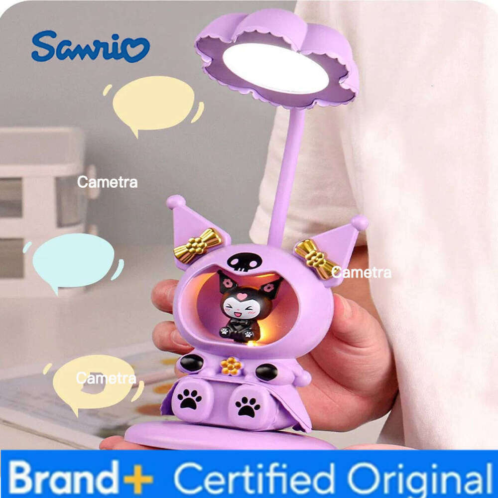Sanrio Cartoon Anime Bedroom Desk Cinnamoroll Kuromi Melody Action Model USB Luminous lamp Decoration Children Gift H26012811