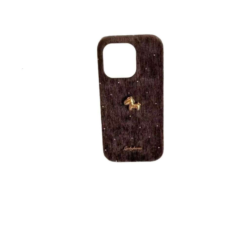 Year Golden Horse Collection Sparkling Diamond Velvet Women's for iPhone 17 Pro Max Apple 16 Phone Case 15 New Model S260128