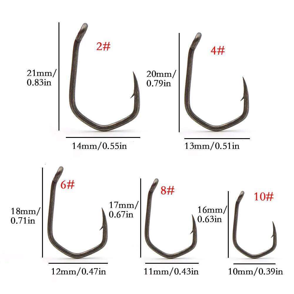 10pcs Carp Claw PTFE Coating Micro Barbed Alloy Steel Super Sharp Hook For Method Feeder Fishing Accessories Z260128