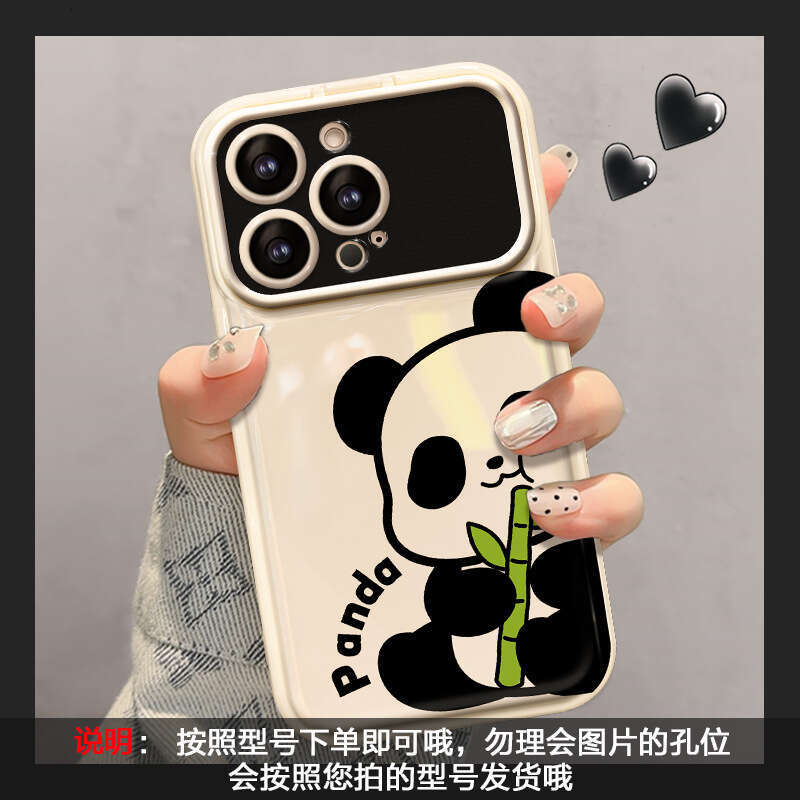 Cute Panda Lanyard Compatible with Apple 13 Pro Max Phone Case 16 Silicone Shockproof 15 Flip Cover Window 11 Full Coverage S260128