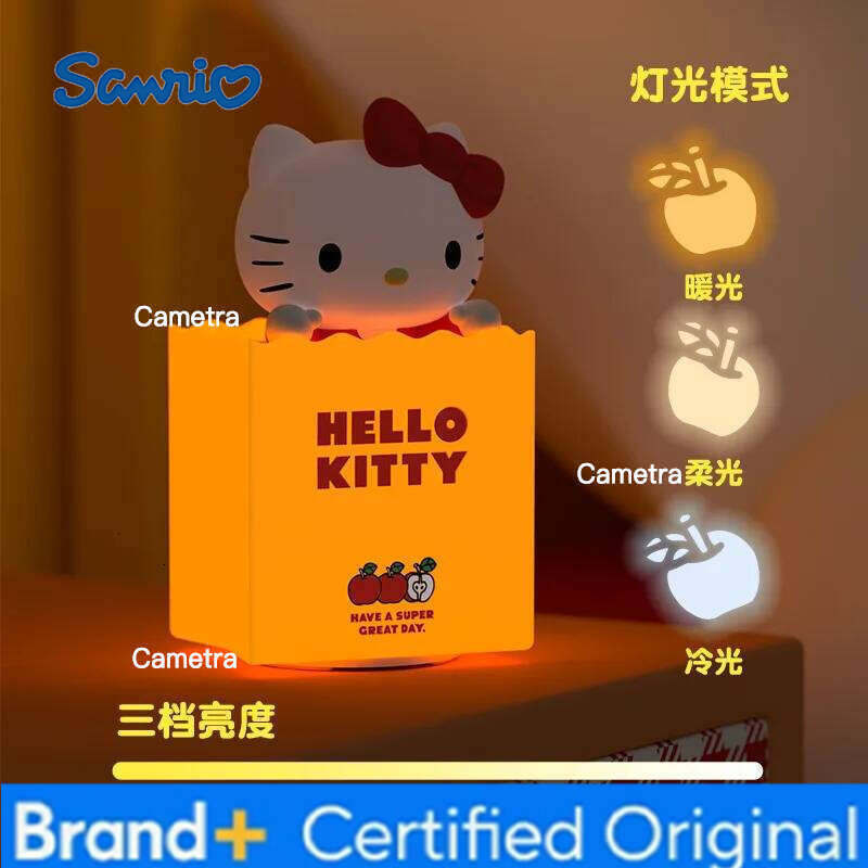Sanrio Hellokitty Kawaii Cartoon Cute Bag Nightlight Patting Remote Control Light Bedroom Bedlight Children Gift H2601281
