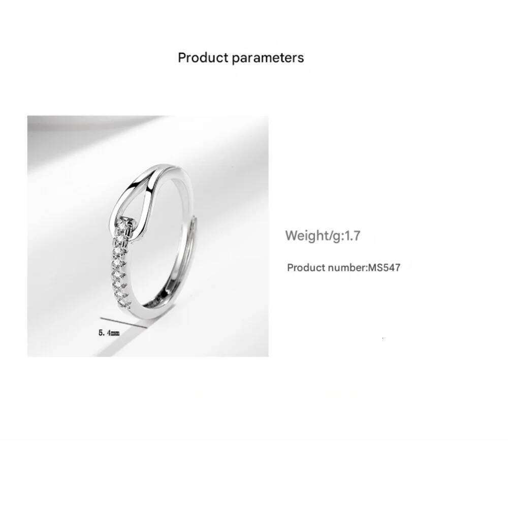 925 Sterling Silver High-End Full Diamond Hollow Design Shaped Zircon Personalized High-Quality Women's Ring XJ260127