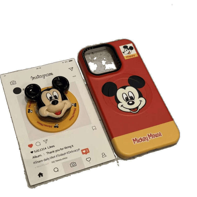 Cartoon Creative Mickey Mouse Minnie Magnetic Suitable for iPhone 16 Pro Max Apple 15 Phone Case 14 New Model 13 S260128 45b