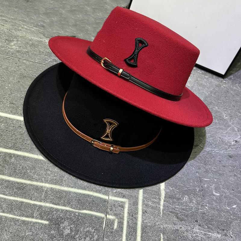 Designer Bucket Hat Mens Women's Gentleman Flat Top Fedora Wide Brim Bucket Hat For Horse Racing Travel Designer Casual Fisherman Cap Luxury Wool Felt Hat