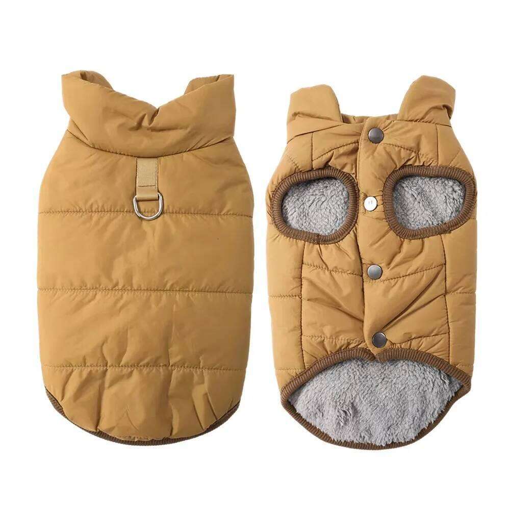Household Waterproof Winter Coat Warm Thickened Vest with D Shape Ring Fleece Dog Cotton Jacket Small Medium Dogs XJ260127