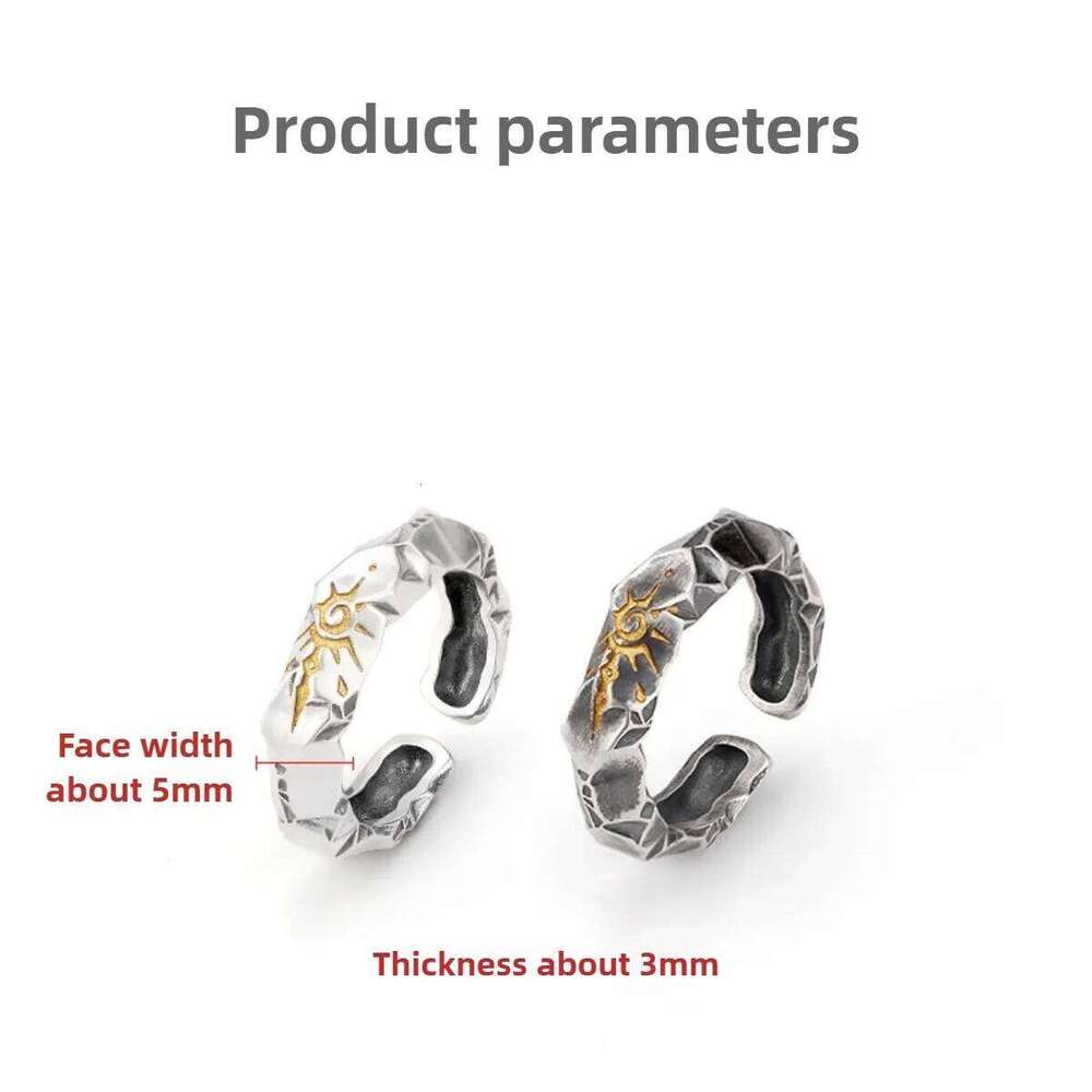 Adjustable Wishing Stone Totem Ring, Stainless Steel Punk Jewelry for Women Men, Comfort Fit Daily Wear Gift Idea XJ260127