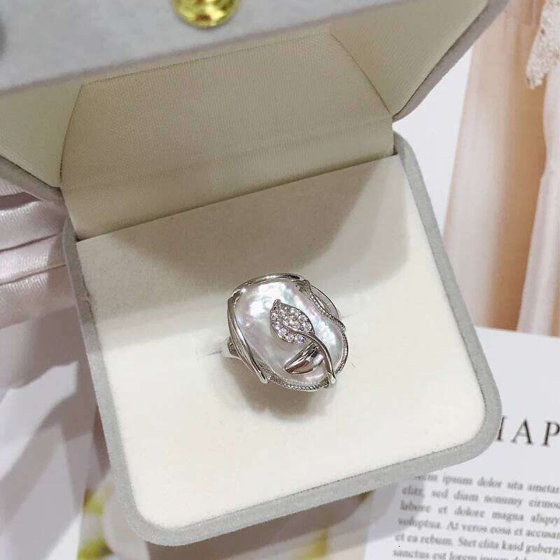 ZHBORUINI 2024 Baroque 100% Real Natural Freshwater Pearl 14K Gold Plating Women Jewelry Individual Ring Wholesale XJ260127