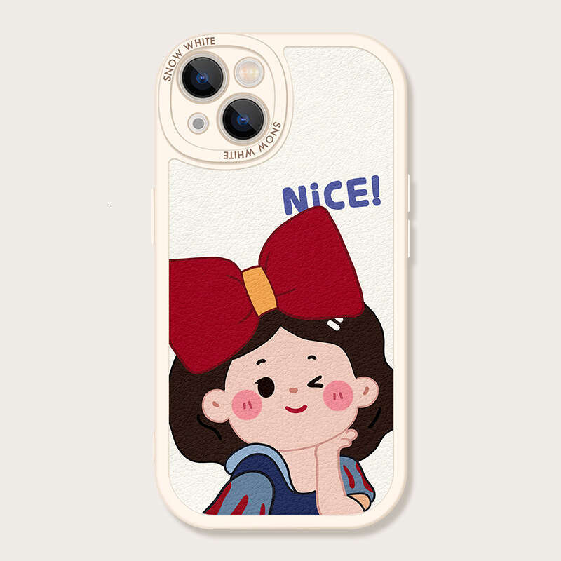 Snow White Apple 14 Phone Case iPhone 13 Cartoon 12 Pro Cute 11 Lambskin XR New XS Max S260128