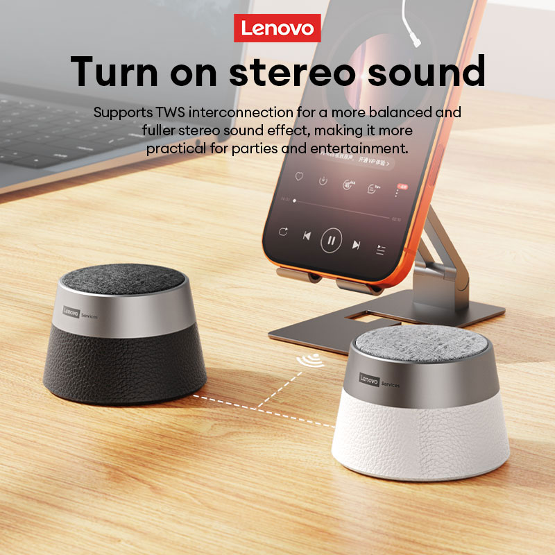 Lenovo HD103Pro Bluetooth 5.4 Speaker Portable TWS Dual Device Connection Laptop Speaker Deep Bass Speaker Long-Lasting Battery Life Outdoor Camping M