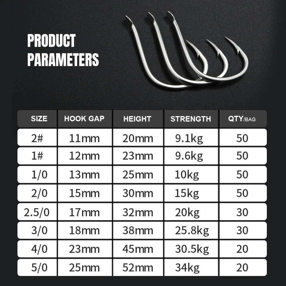 JIGGING PRO Pike Fishing Hooks 20-50pcs Saltwater High Quality Jig Hook Fishhooks For Slow Fast Pitch Jigging Z260128