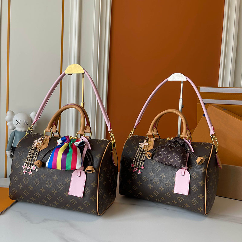 PINK P9 Boston Soft tote bag leather shoulder bags pillow luxury handbag women speedytotes leather crossbody 30 cm designer bag purse M24433 M24424 TOP QUALITY