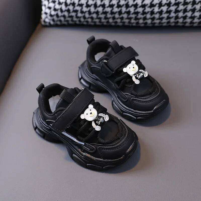 Spring Autumn Children Kids Sneakers Unisex Toddler Boys Girls Casual Sport Shoes Purple, Beige, Black Y260128