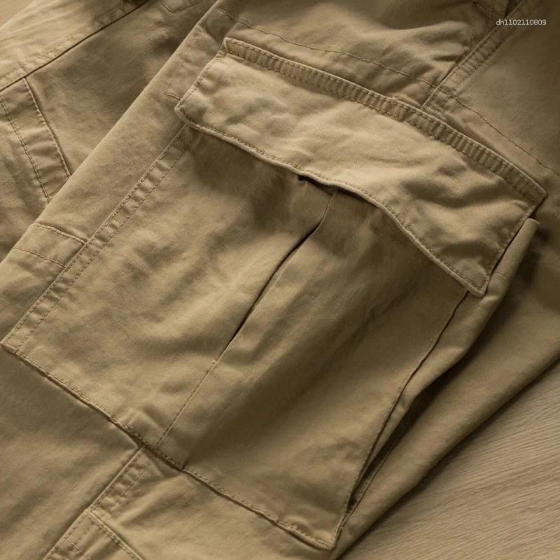 Men's Pants Loose-fit Work Durable Cargo Large Pocket For Electrical Welding Auto Repair Casual Spring Summer