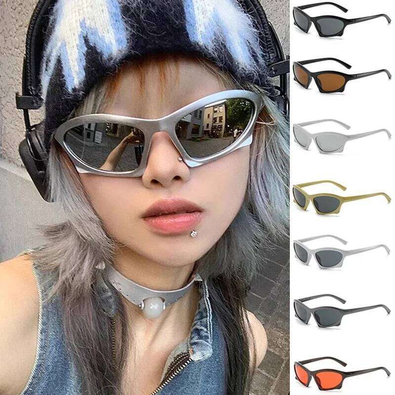 Steampunk Irregular Sunglasses Sports Goggle New Women Men Fashion Sun Glasses Punk Eyewear Female Y2K Shades Eyeglasses UV400 H260129