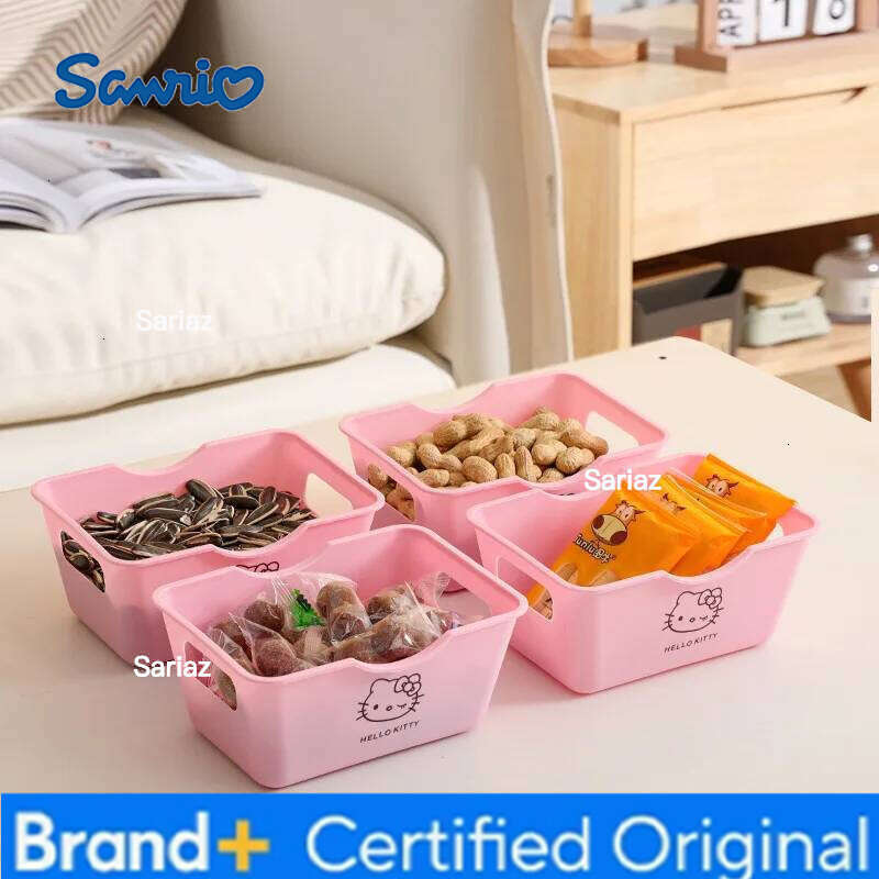 Sanrio 5pcs Hello Kitty Dormitory Home Miscellaneous Stationery Cosmetics Storage Box Desktop Ornament Girl Gift Wholesale H260129 H260129