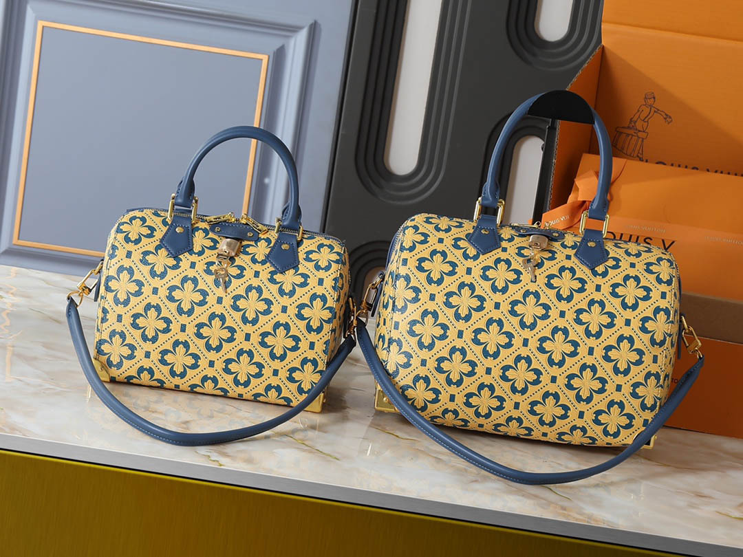 Designer Speey Trunk Pillow Bag Women Shoulder Bags Spring Boston Bag Fashion Tote Bag Luxury Handbags Lady Crossbody Bag Letters Flower Printed Purse M26181 27411