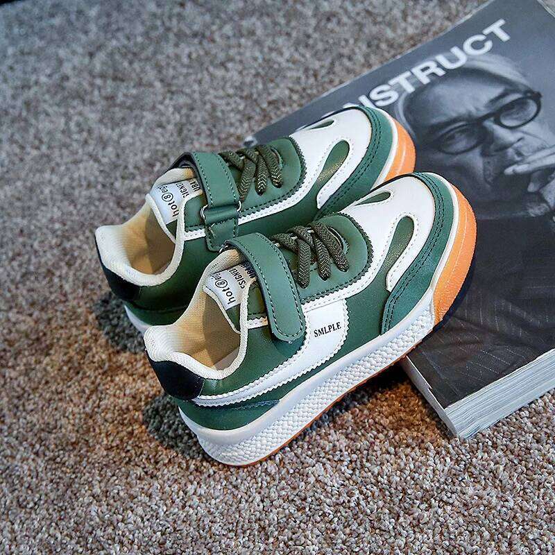 Spring Autumn New Children Sneakers Boys Girls Low Help Skate Leather Non-slip Soft Sole Versatile Sport Casual Shoes Y260128
